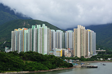 Image showing public apartment block in Hong Kong