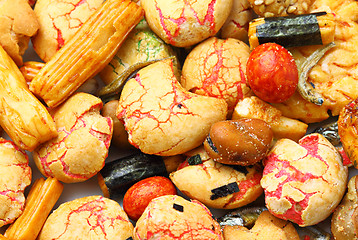 Image showing Japanese traditional snack,rice cracker