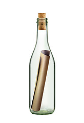 Image showing scroll message in bottle