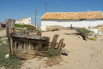 Image showing Old salt mine boat