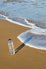 Image showing Bottle on the beach
