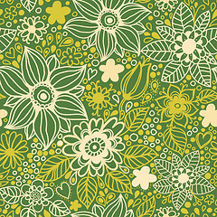 Image showing Seamless texture with flowers