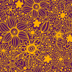 Image showing Seamless texture with flowers