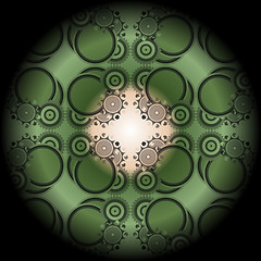 Image showing Abstract fractal mandala background