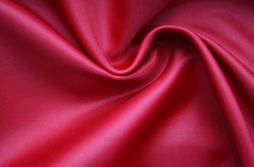 Image showing Smooth Red Silk as background