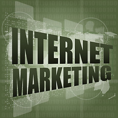 Image showing internet marketing - digital touch screen interface
