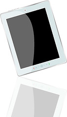 Image showing White abstract tablet pc on white background