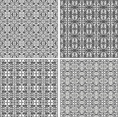 Image showing Collection of seamless damask patterns