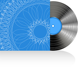 Image showing Black vinyl disc with abstract cover