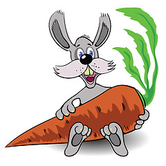 Image showing rabbit and carrot