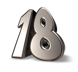 Image showing number eighteen