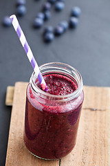 Image showing Blueberry smoothie