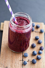 Image showing Blueberry smoothie