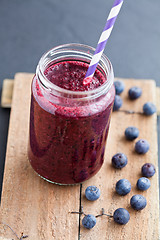 Image showing Blueberry smoothie