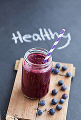 Image showing Blueberry smoothie