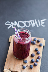 Image showing Blueberry smoothie