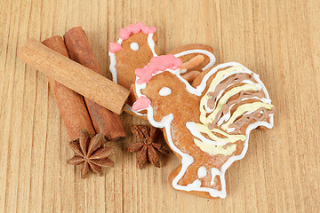 Image showing Easter gingerbreads and cinamon