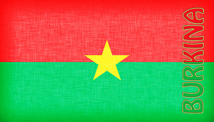 Image showing Flag of Burkina Faso stitched with letters