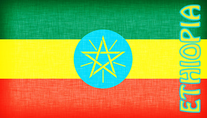 Image showing Flag of Ethiopia stitched with letters