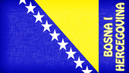 Image showing Flag of Bosnia and Herzegovina stitched with letters