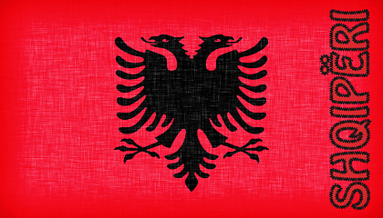 Image showing Flag of Albania stitched with letters