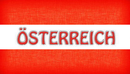 Image showing Flag of Austria with letters