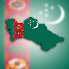 Image showing Map of Turkmenistan