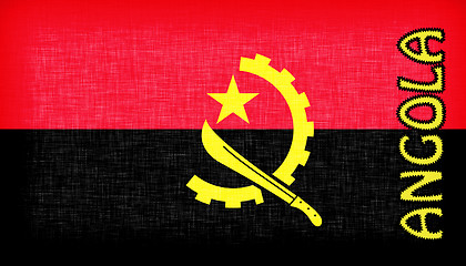 Image showing Flag of Angola stitched with letters