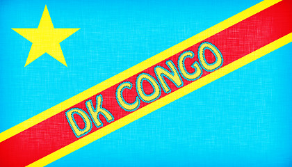 Image showing Flag of Congo stitched with letters