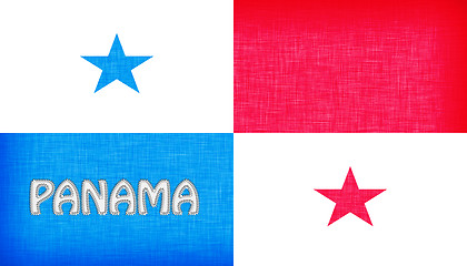 Image showing Flag of Panama stitched with letters