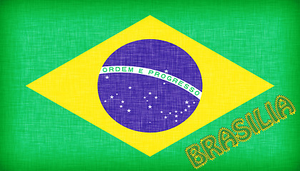 Image showing Flag of Brazil with letters