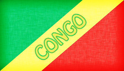 Image showing Flag of Congo stitched with letters