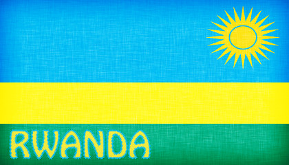 Image showing Flag of Rwanda stitched with letters