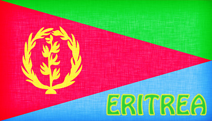 Image showing Flag of Eritrea stitched with letters