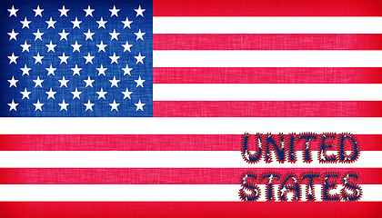 Image showing Flag of the USA with letters