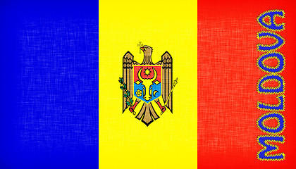 Image showing Flag of Moldova stitched with letters