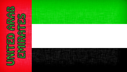 Image showing Flag of the UAE stitched with letters