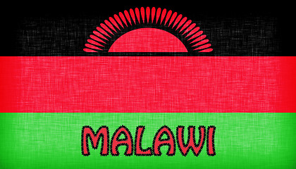 Image showing Flag of Malawi stitched with letters