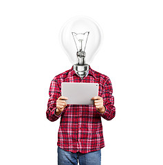 Image showing Lamp Head Man With Touch Pad