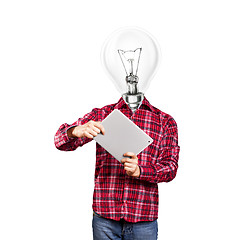 Image showing Lamp Head Man With Touch Pad