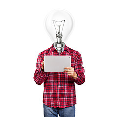 Image showing Lamp Head Man With Touch Pad