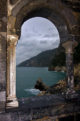 Image showing  hill hole sea water autumn and coastline