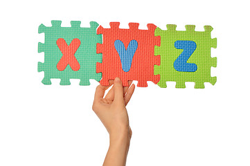 Image showing alphabet xyz