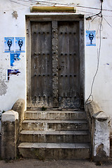 Image showing zanzibar  stone town brown wood