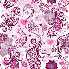 Image showing Valentine repeating pink pattern