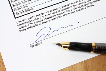 Image showing Signed agreement