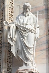 Image showing Saint sculpture in Milan Cathedral