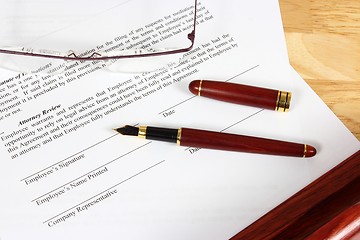 Image showing Employment contract