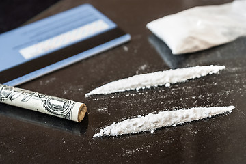 Image showing Two line of cocaine