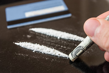 Image showing Two line of cocaine